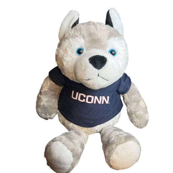 UConn Huskies Stuffed Bear - 14" Jonathan the Husky with UConn shirt - Picture 2 of 10